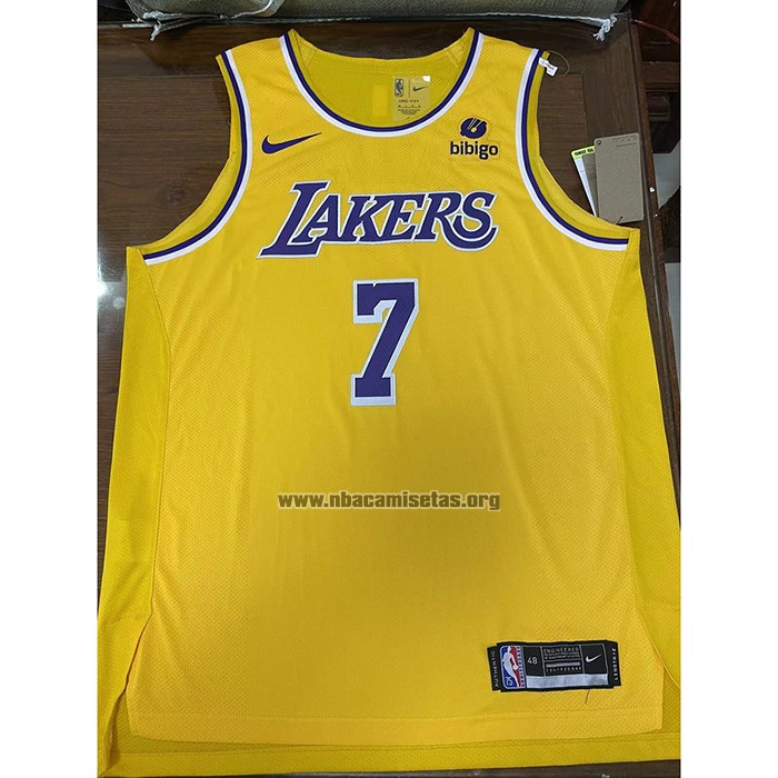 Camiseta Los Angeles Lakers Carmelo Anthony NO 7 Icon Autentico Amarillo